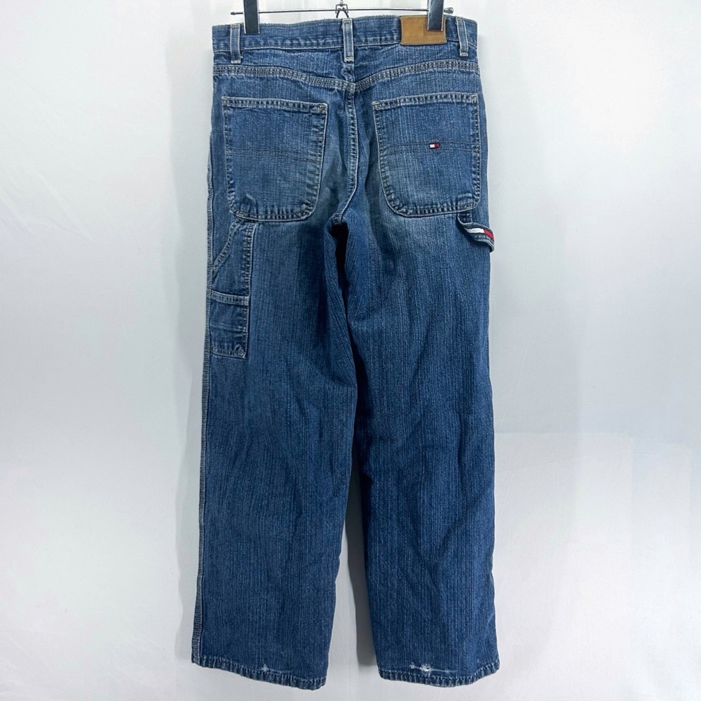 Vintage 90s Y2K Tommy Hilfiger Utility Cargo Relaxed Mid Rise Jeans 100% Cotton